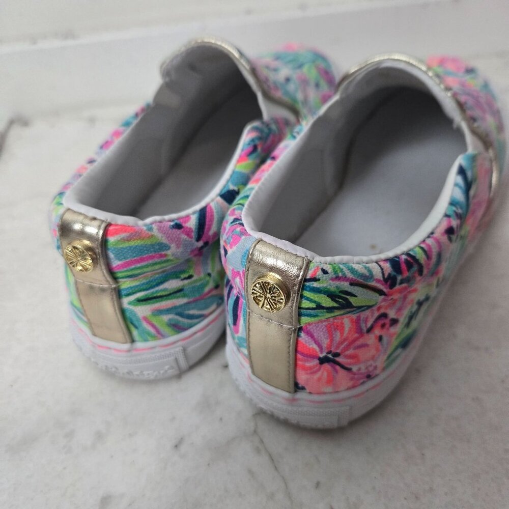 Lilly Pulitzer Size 7  Julie Slip-On Canvas Sneakers Multi Floral Cabana - Picture 4 of 12